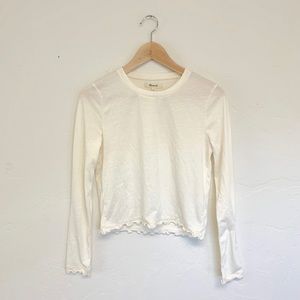 Madewell Long Sleeve Cream Top
